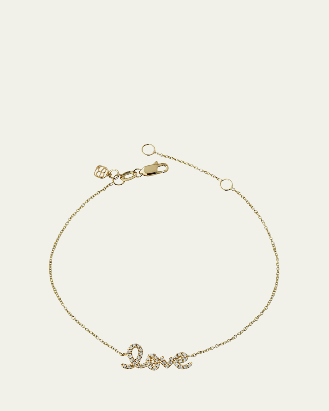 Small Yellow Gold Diamond Love Bracelet